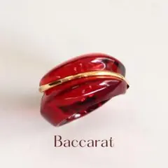バカラ クリスタルゴールドリング レッド