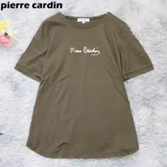 ピエールカルダン✨Tシャツ　カーキ　半袖✨胸ロゴ　サイズ４２　カットソー