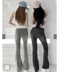 GRL ストレッチフレアデニムパンツ