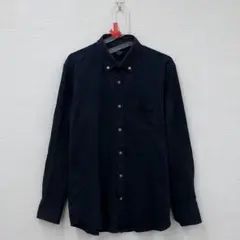 EPOCA UOMO ボタンダウンシャツ 無地 長袖ネイビー