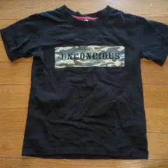 迷彩柄ロゴ ブラック Tシャツ 140cm