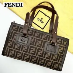 高級✨FENDI フェンディ ハンドバッグ ズッカ FFロゴ キャンバス レザー