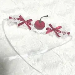 ヘッドドレス　さくらんぼドレス　ぬいぐるみ　おまんじゅう