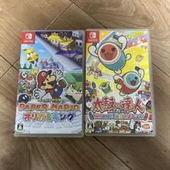 NintendoSwitchソフト オリガミキング、太鼓の達人2点セット