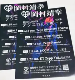 岡村靖幸 2023年夏ツアー ライブフライヤー 2枚セット