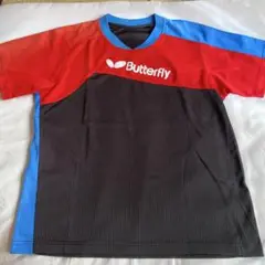 Butterfly 半袖Tシャツ 赤 黒 青
