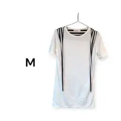 ボーダーデザイン ホワイトTシャツ M