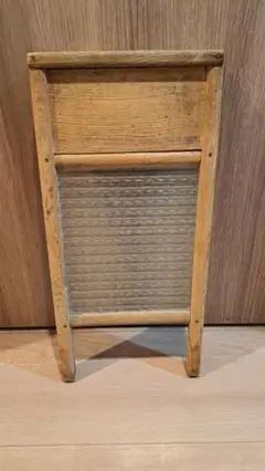【アンティーク】アメリカ製 洗濯板／オハイオ製 Glass Washboard
