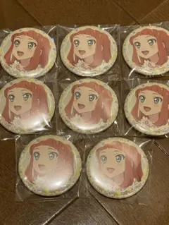 アイカツスターズ　チーズソフトクッキー　早乙女あこ　缶バッジ　イオン限定