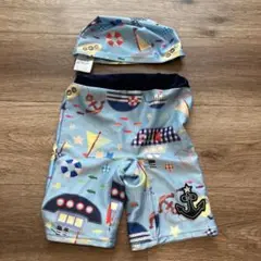 キッズ　水着　ビッツ　120 帽子セット