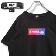 【美品】NEV ネブサーフ プリント 半袖 Tシャツ ブラック ビッグサイズ