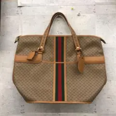 GUCCI オールドグッチ トートバッグ GG柄 GGキャンバス シェリーライン