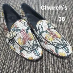 church's チャーチ　パンプス　ハイヒール　ローファー　革靴　極美品 Church's - Church's チャーチ 37 約24.0cm ヒールローファーの