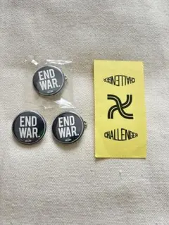 END WAR. バッジ 3個セット+ステッカー セットCHALLENGER