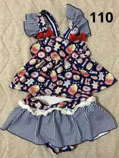 子ども水着 セパレート 110 クッキー柄 美品