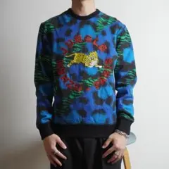 KENZO × H&M コラボ 総柄スウェットトップス タイガー刺繍/ZW137