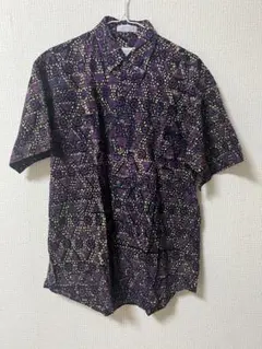 NEW ENGLAND GENTLEMAN 半袖シャツ 総柄　M USA製