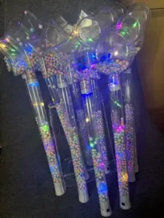カラフルLEDペンライト11点セット　マウス　星