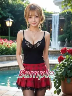 1点物 可愛い A4 AI 美女 ポスター 金髪 ギャル セクシー 巨乳 G96