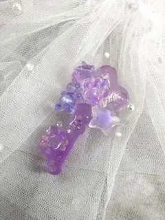 紫色のレジン/ハンドメイド