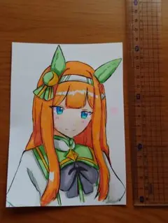 ウマ娘　サイレンススズカ　手描きイラスト　ファンアート