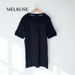 メルローズ【M】Tシャツ　ポロシャツ　ヘンリーネック 半袖 カジュアル f861