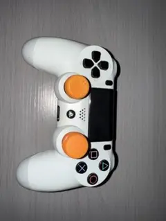 PS4 コントローラー ホワイト オレンジ