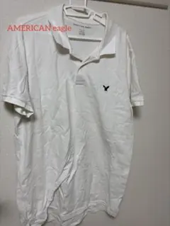 American Eagle ホワイト ポロシャツ
