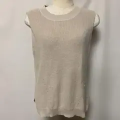 GLACIER ニットベスト ベージュ M