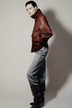 【新品未使用】ZARA 本革 ワイドレッグレザーブーツ 37