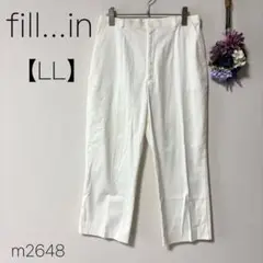 クロップドパンツ 大きめサイズ　 綿　 日本製 ストレート 無地 春夏 【LL】