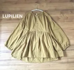 LUPILIEN ペプラムブラウス　ドルマンスリーブ　ナチュラル　綿　コットン