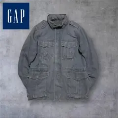 【1104】GAP M65 フィールドジャケットミリタリーフルジップSグレー