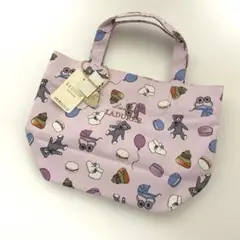 スクレbyラデュレ ミニトートバッグ くまとマカロン ピンク 未使用