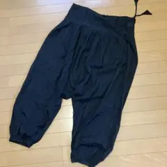 アミナコレクション　ユニセックス　ダークグレーサルエルパンツ コットン100%