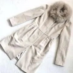 Debut de Fiore フォックスファー付きタックコート