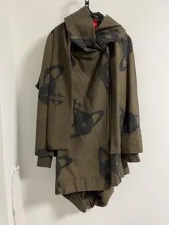 viviennewestwood 変形 オーブ総柄マフラーコート