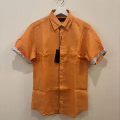 joseph abboud ジョセフアブード　半袖シャツ　オレンジ