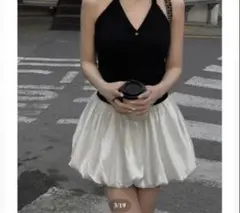 silky glow balloon skirt