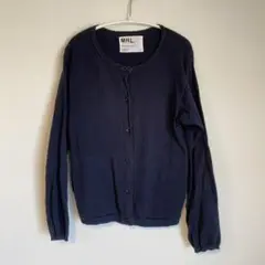 MHL. コットンカーディガン ネイビー クルーネック 長袖