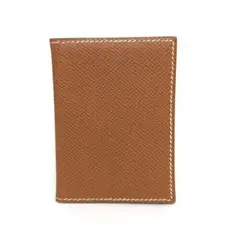 HERMES エルメス カードケース パスケース レザー ブラウン系カラー