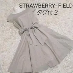 未使用 ストロベリーフィールズ ドット 水玉 ウエストリボン ワンピース