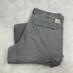 カーハート　リラックスフィット　カーゴパンツ　ワーク　古着　グレー　灰色　W38