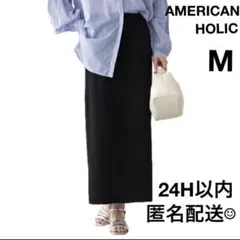 美品　アメリカンホリック 針抜きテレコタイト スカートMブラック