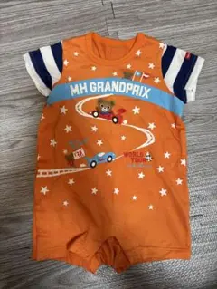 ミキハウス　オレンジロンパース 70サイズ