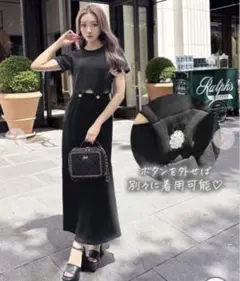 Rady ビジューボタンワンピース