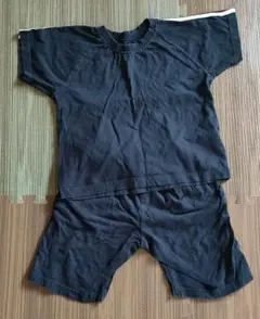 男の子　パジャマ　綿　コットン　黒　ルームウェア