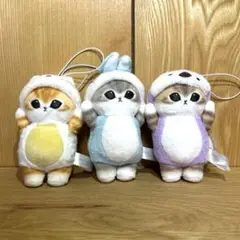 モフサンド　着ぐるみにゃんマスコット3体