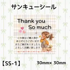 【SS-1】サンキューシール80枚/ケア/ほんのきもち/宛名/差出人/配達員
