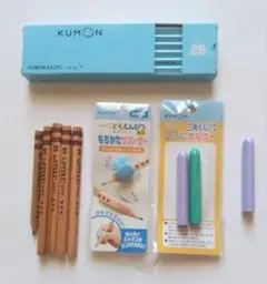 KUMON三角鉛筆 2B 6Bと補助具